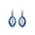 Marquise Halo Leverback Earrings in "Cascade" *Custom*