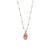 Long Embellished Pear Pendant in "Pumpkin Spice" - Rose Gold