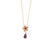 Cosmo Dangle Pendant in "Cranberry Crush" - Yellow Gold