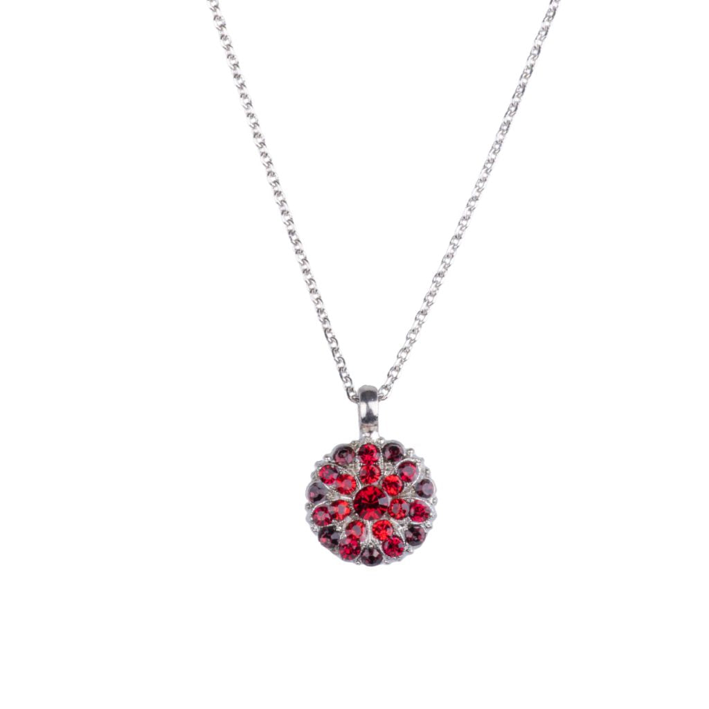 Guardian Angel Pendant in "Lady in Red" - Rhodium