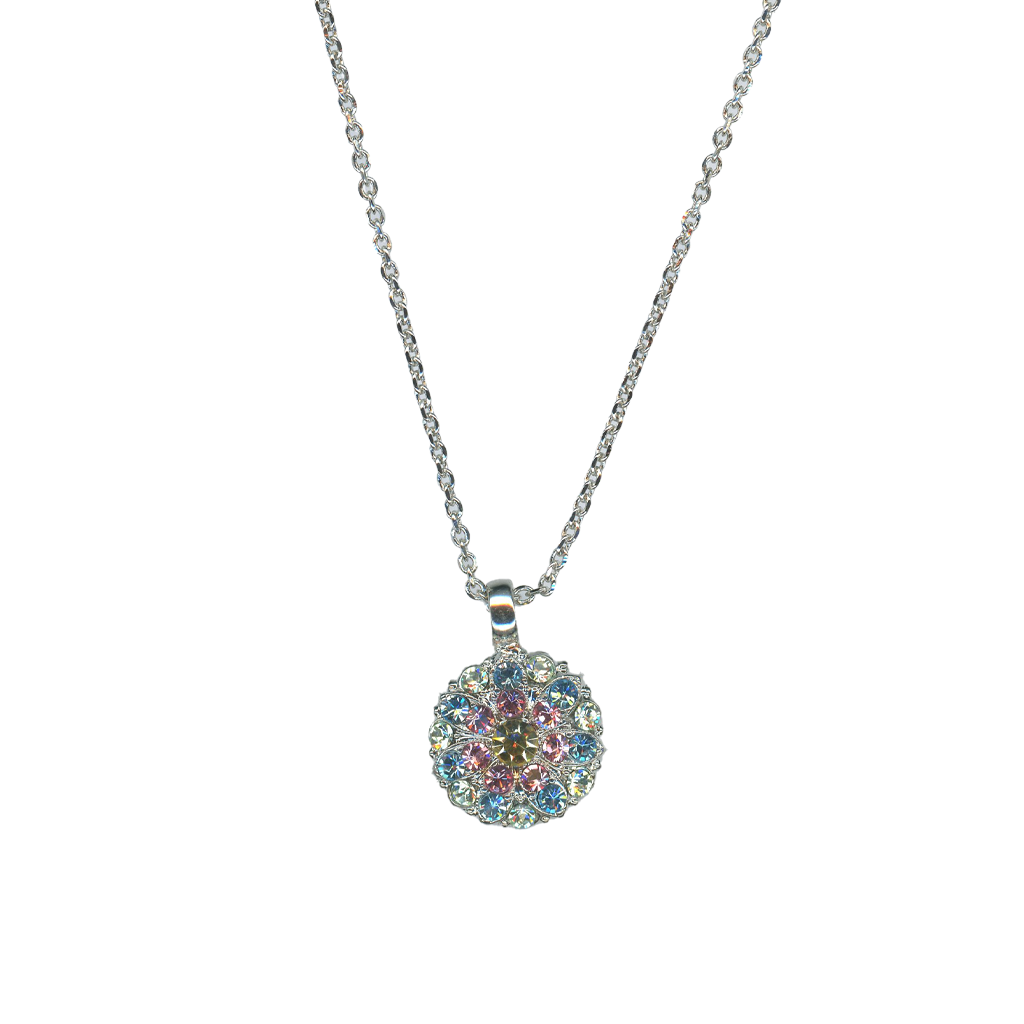 Guardian Angel Pendant "Spring Flowers" - Rhodium