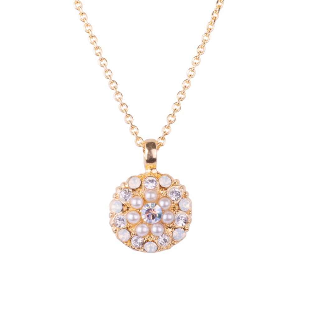 Guardian Angel Birthstone Pendant in "Ivory" - Yellow Gold