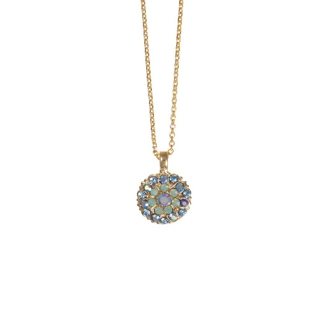 Guardian Angel Pendant "Light Blue" - Yellow Gold