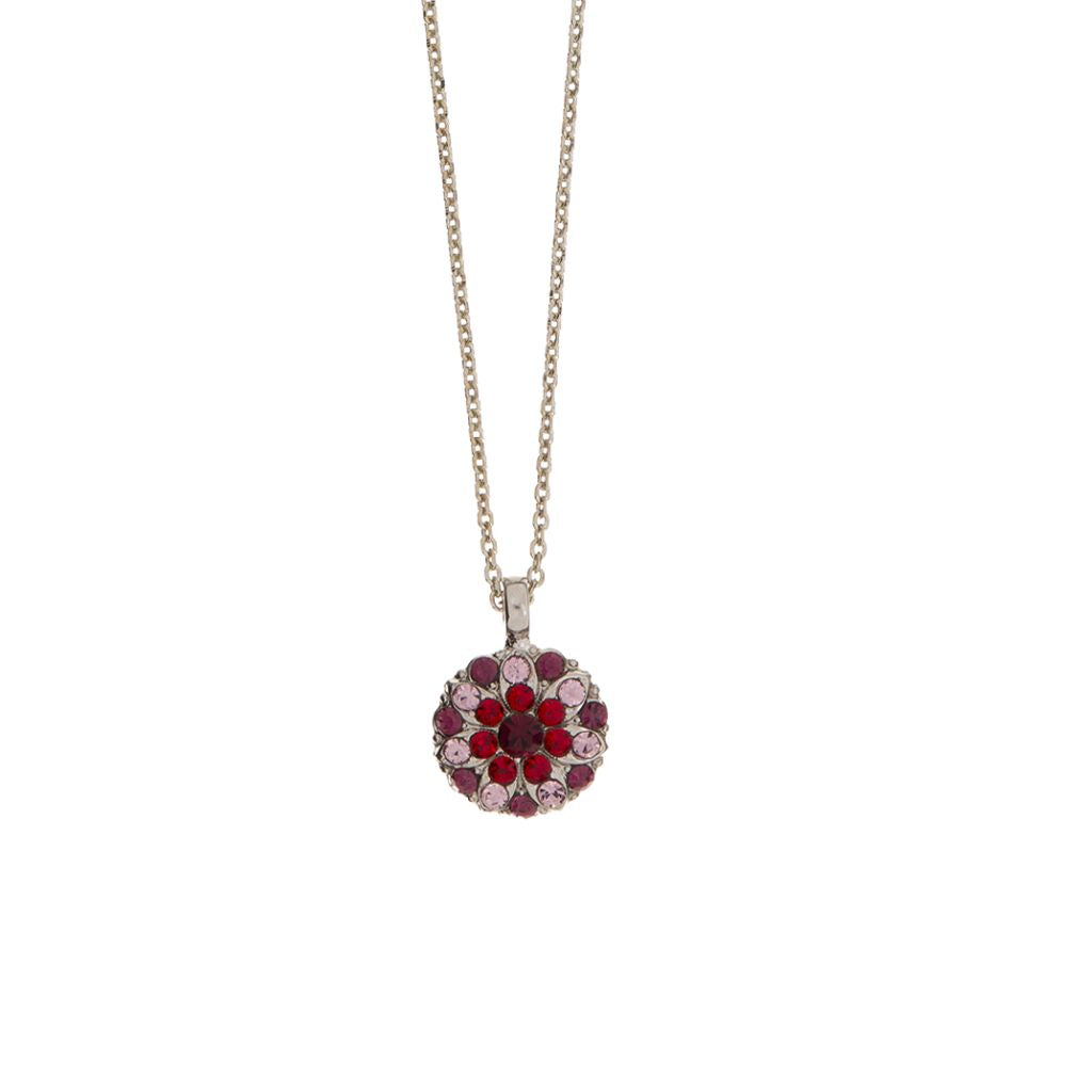 Guardian Angel Pendant in "Cranberry Crush" - Rhodium