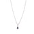 Single Crystal Pendant in "Dark Grey" - Rhodium