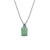 Emerald Cut Pendant with Round Top Stones in "Forget Me Not" *Custom*