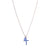Petite Cross Pendant with Briolette (Choose Your Color)