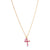Petite Cross Pendant with Briolette (Choose Your Color)