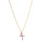 Petite Cross Pendant with Briolette (Choose Your Color)