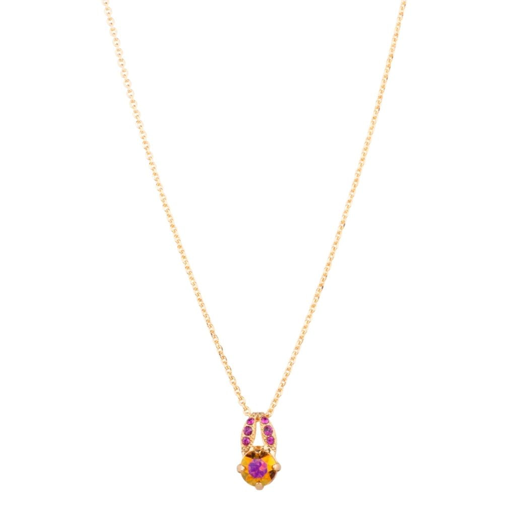 Medium Sweetheart Pendant in "Bougainvillea" - Yellow Gold