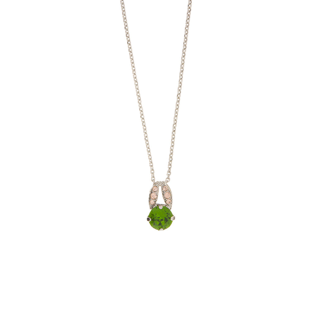 Medium Sweetheart Pendant in "Olive Garnish" *Custom*
