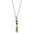 Medium Three Stone Pendant with Tassel in "Fresh Ice" *Custom*