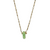 Long Oval Single Pendant in "Peridot ICE"  - Rhodium