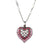 Embellished Heart Pendant in "Antiqua" - Antique Silver