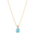 Medium Pear Pendant in "Aquamarine Ice" - Yellow Gold