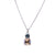 Medium Double Stone Pendant in "Mon Drops" - Rhodium