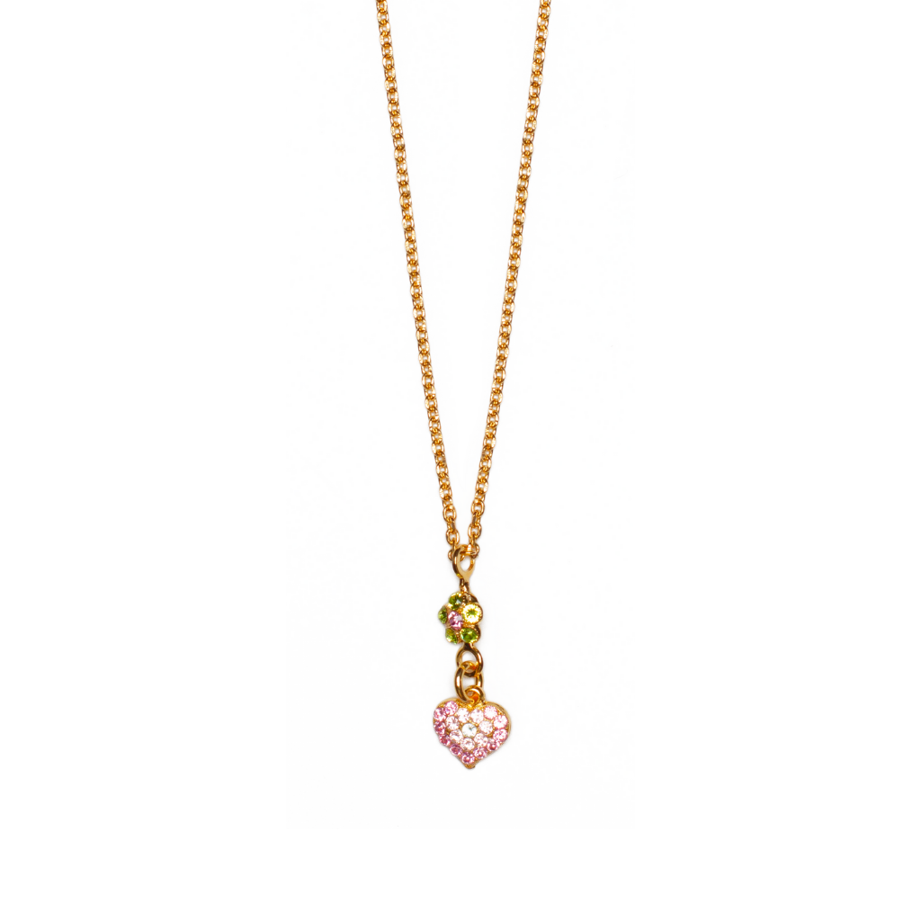 Flower Heart Pendant in "Parasol" - Yellow Gold