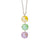 Three Stone Cushion Cut Pendant in "Polka-Dot Bikini" *Custom*
