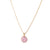 Petite Pavé Pendant in "Light Rose" - Yellow Gold