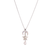Petite Star and Moon Pendant in "Aurora Pearl" - Rhodium