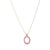 Medium Open Oval Pendant in "Light Pink" - Yellow Gold