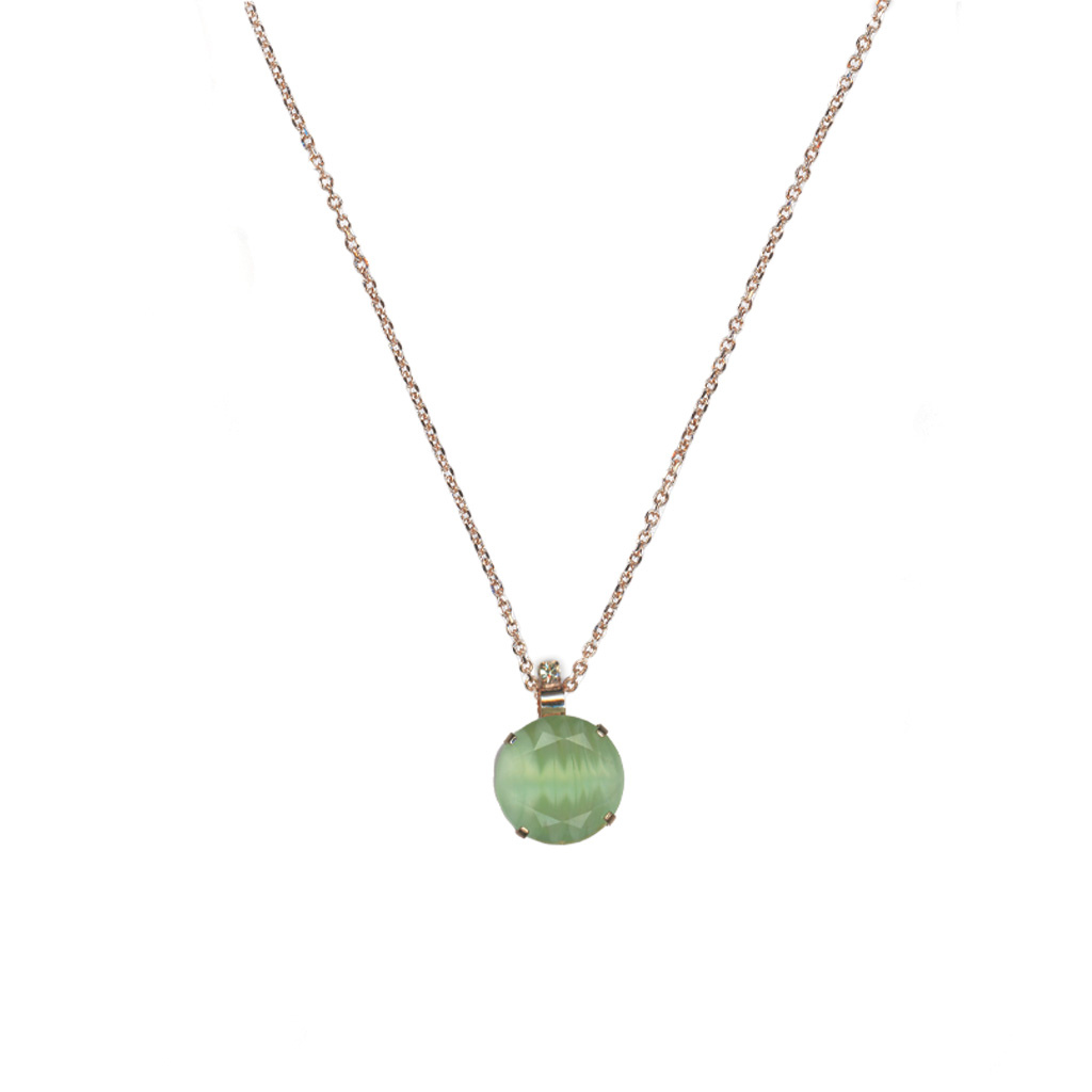 Extra Luxurious Single Stone Pendant in "Mint" *Custom*