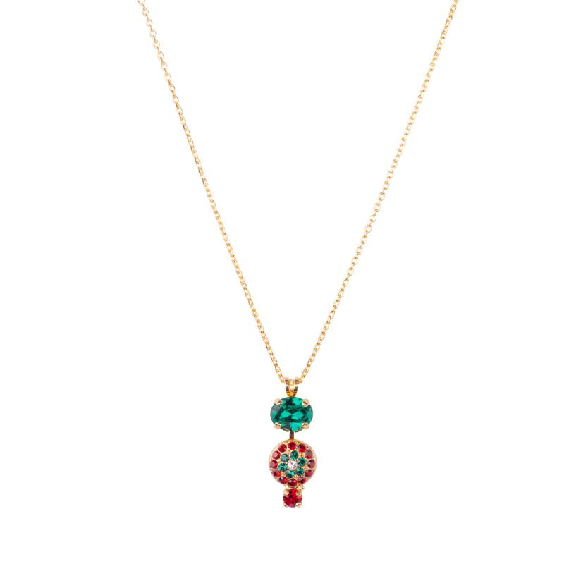 Medium Oval Pave Drop Pendant in "Holly" *Custom*