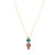 Medium Oval Pave Drop Pendant in "Holly" *Custom*