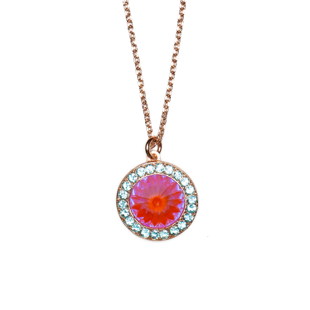 Extra Luxurious Halo Pendant in "Coral Cove" *Custom*