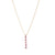 Petite Five Stone Drop Pendant in "Light Rose" - Yellow Gold