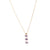 Petite Emerald Pendant in "Light Rose" - Yellow Gold