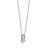 Petite Ornate Pendant in "Flamingo" - Rhodium