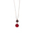 Large Double Stone Rivoli Pendant in Sun-Kissed "Cranberry Crush" *Custom*