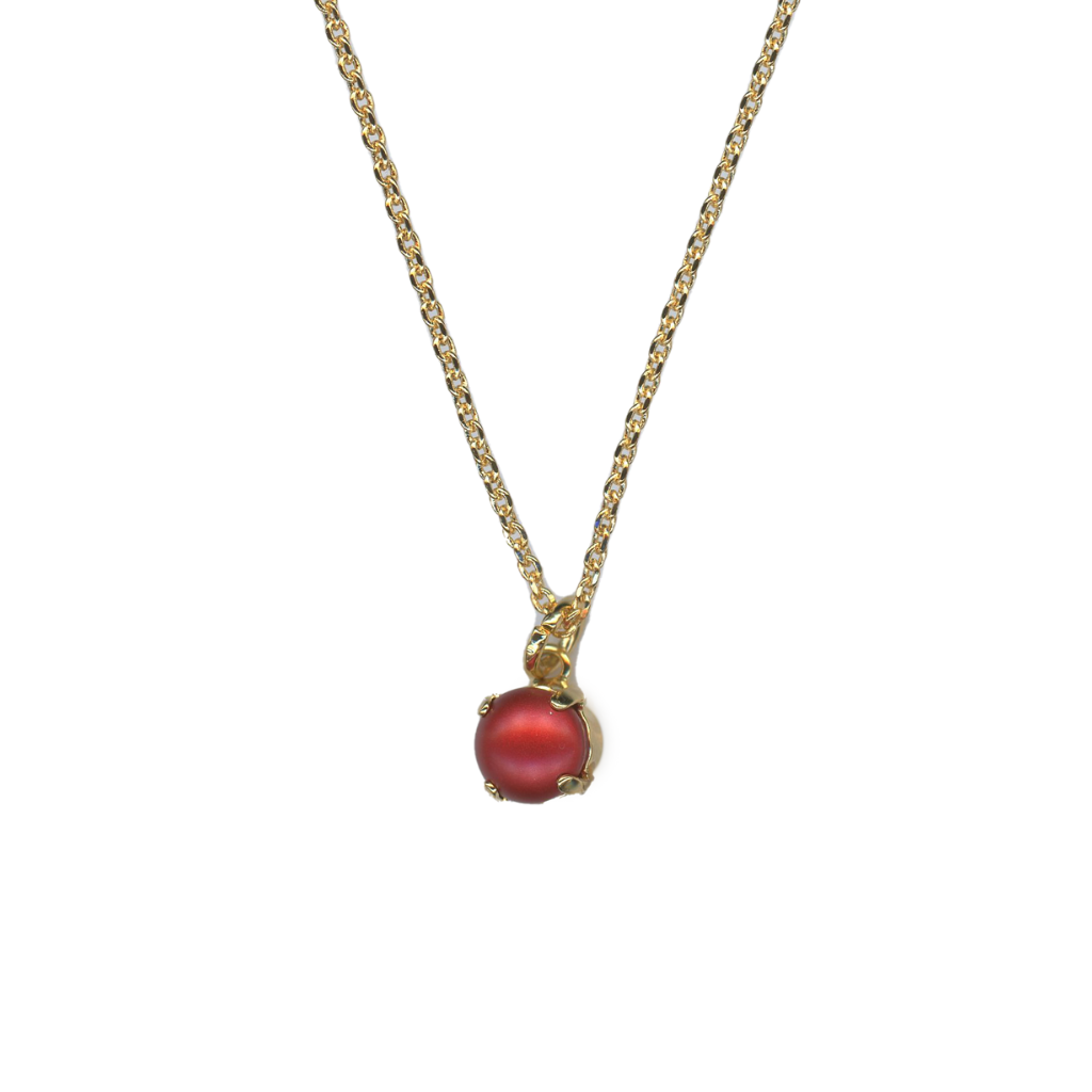 Medium Everyday Pendant in "Red Pearl"  - Rose Gold