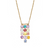 Small Waterfall Pendant in "Saltwater Taffy" - Rhodium