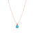 Large Round Single Stone Pendant in "Turquoise-Ralton" - Rose Gold