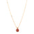 Large Round Single Stone Pendant in "Burnt Orange" - Yellow Gold