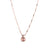 Large Round Single Stone Pendant in "Hazelnut" - Rose Gold