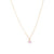 Oval Stone Pendant in "Light Rose" - Yellow Gold
