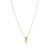 Oval Stone Pendant in "Sunkissed Peridot and Pearl" - Yellow Gold