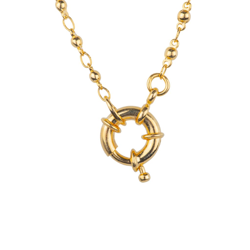 Spring Ring Charm Box Chain - Yellow Gold