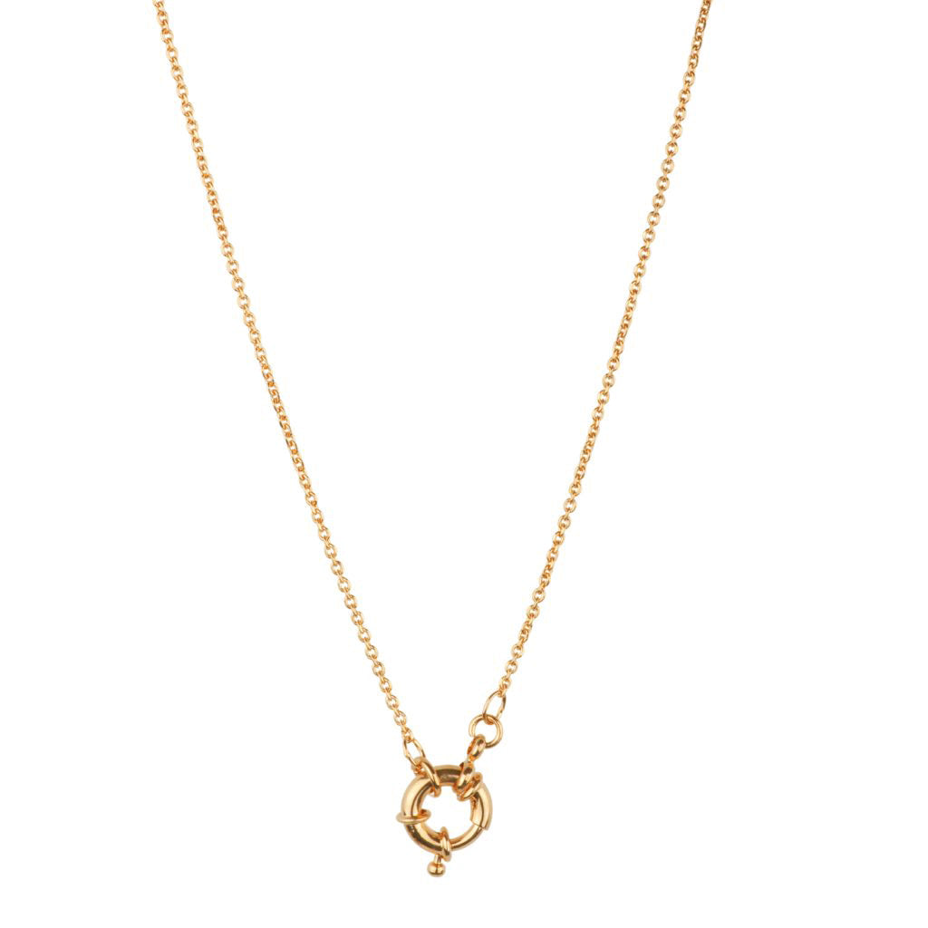 Spring Ring Charm Chain - Yellow Gold
