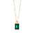Extra Luxurious Baguette Pendant in "Emerald and Pearl" (Choose Your Plating)