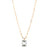 Extra Luxurious Emerald Pendant with Paperclip chain in "Crystal Moonlight" - Yellow gold