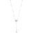 Shining Star and Moon Drop Pendant in "Aurora Pearl" - Rhodium