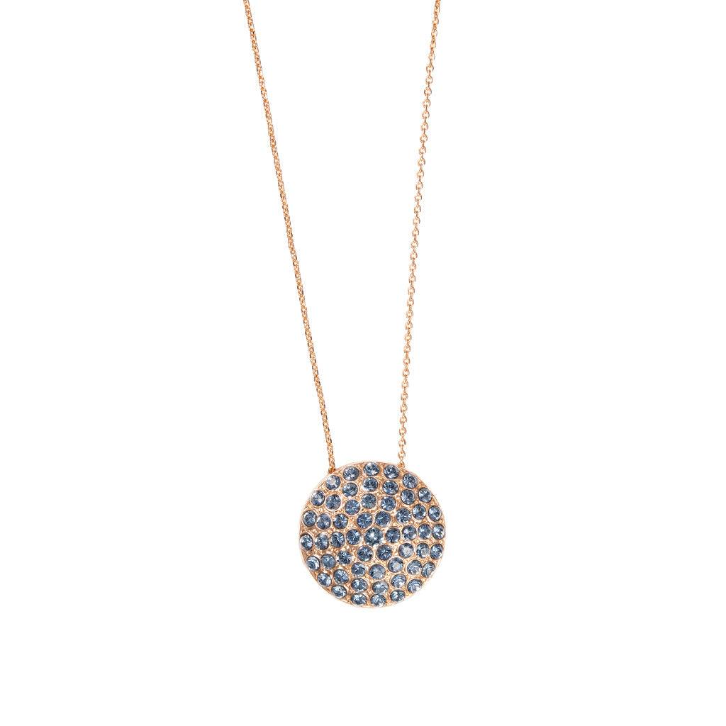 Extra Luxurious Pavé Pendant in "Denim" - Yellow Gold