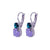 Medium Double Stone Leverback Earrings- "Violet" *Custom*
