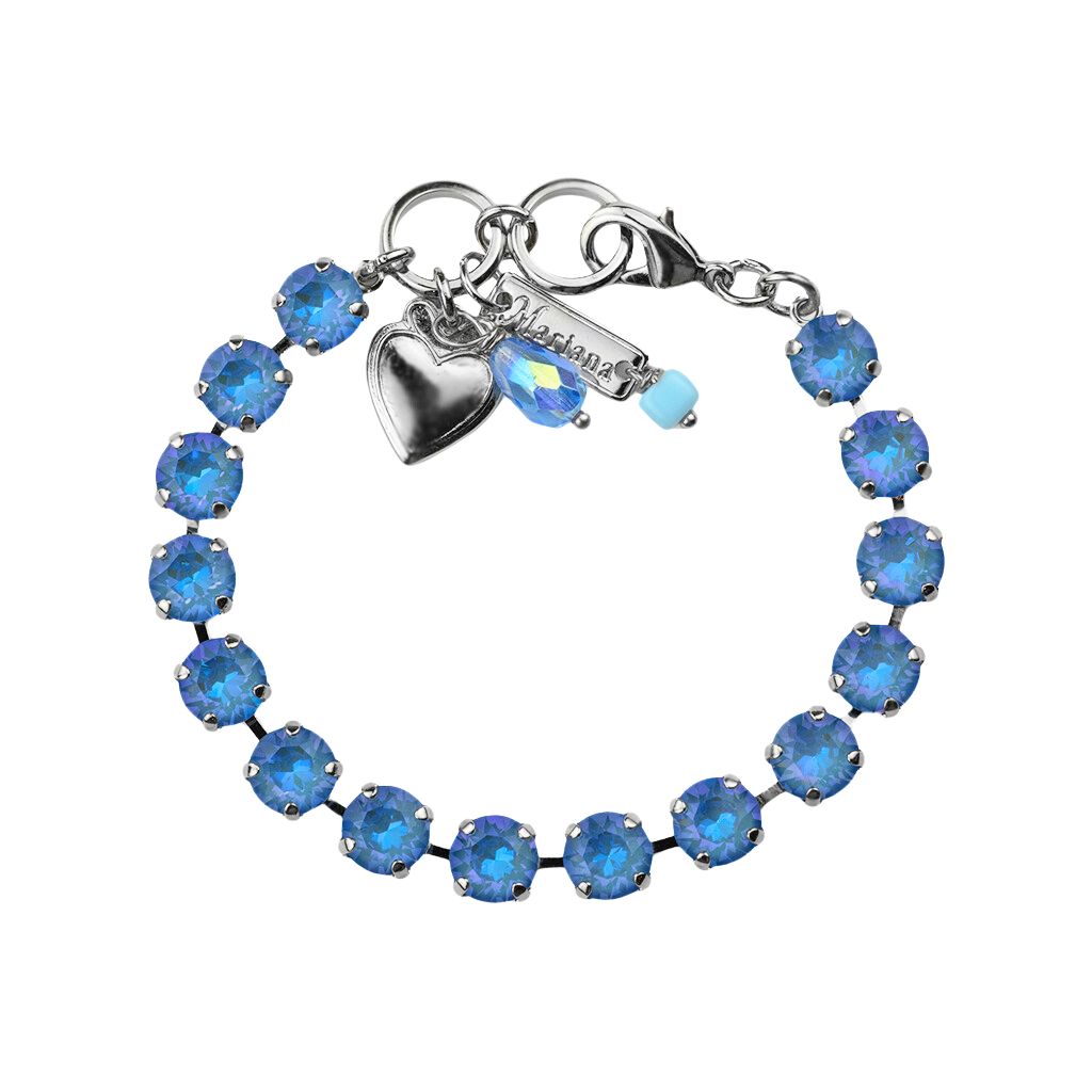 Medium Everyday Bracelet in Sun-Kissed "Ocean" - Rhodium
