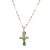 Medium Cross Ank in "Savannah" - Rose Gold