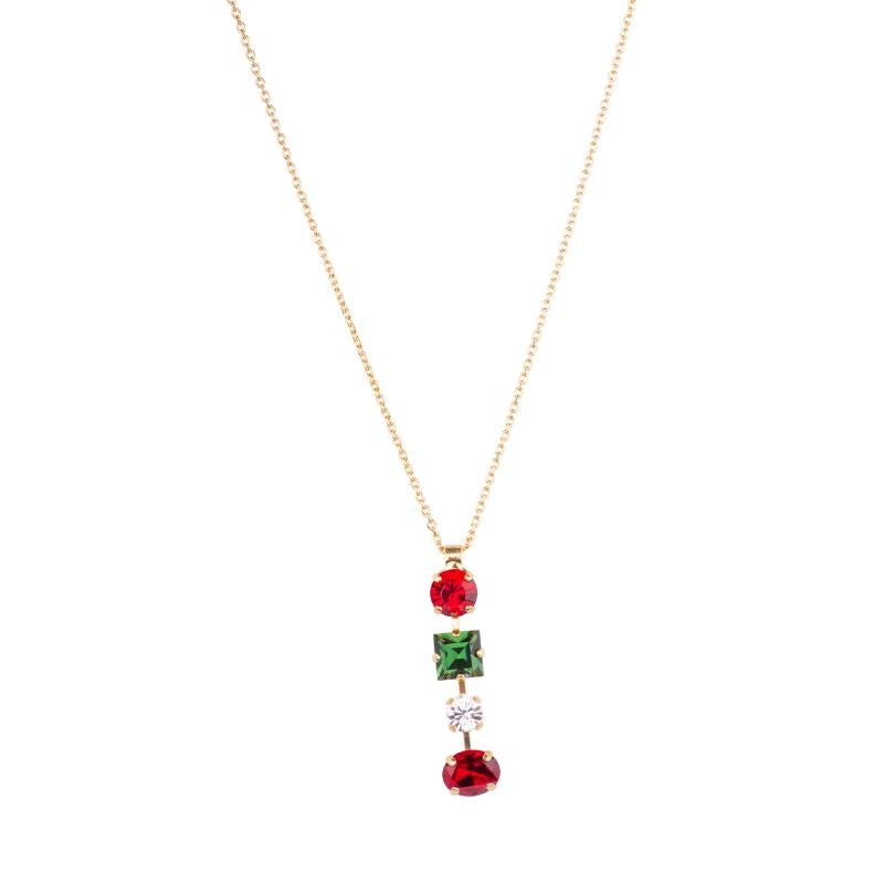 Mixed Shape Stone Pendant in "Holly" - Yellow Gold